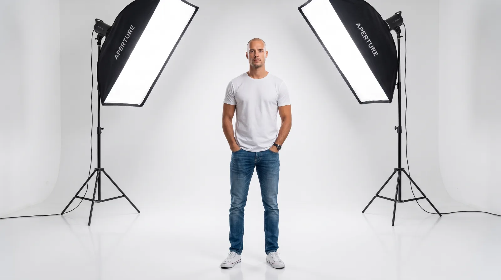 Chris im Studio, neutraler Hintergrund